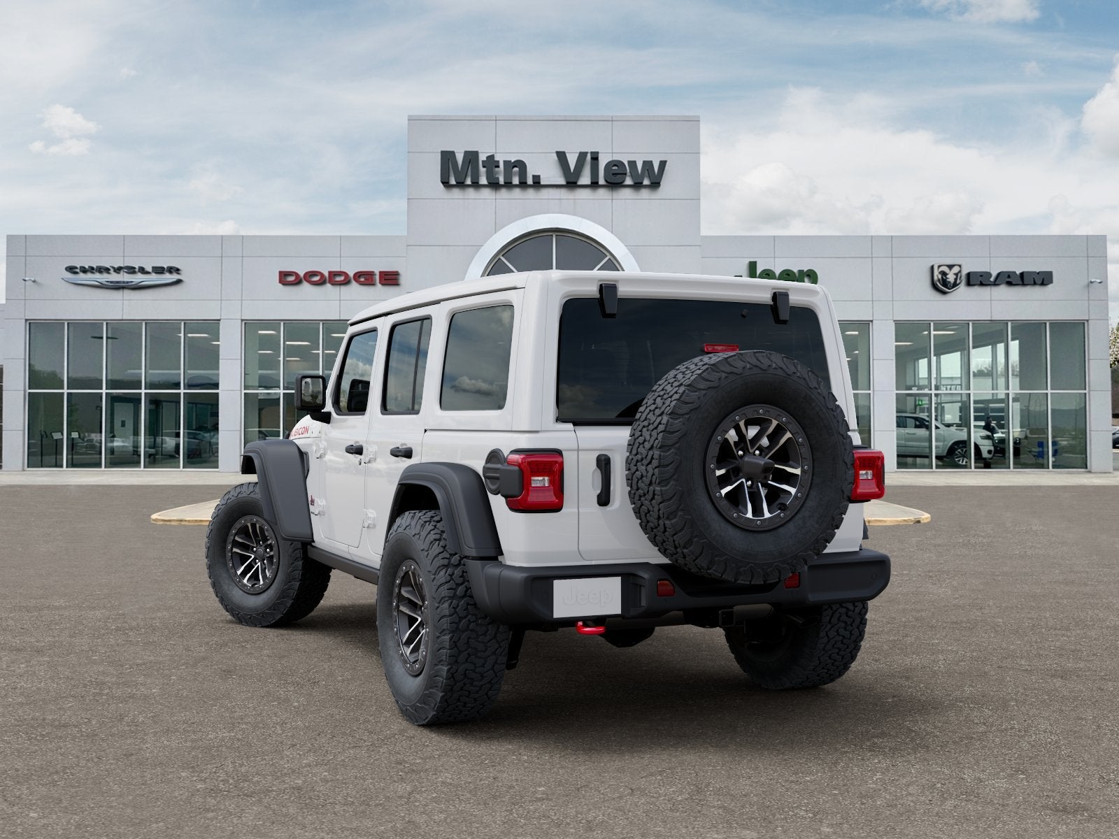 2026 Jeep Wrangler — rear three-quarter view