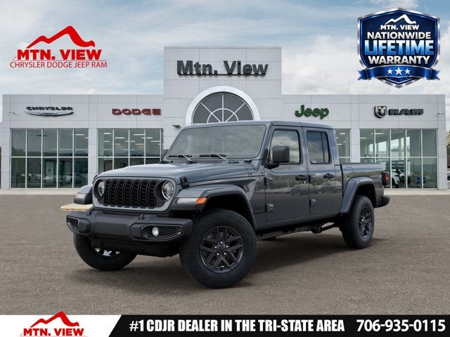 2026 Jeep Gladiator Sport S in Anvil Clear-Coat Exterior Paint — front three-quarter view