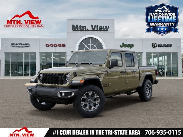 2026 Jeep Gladiator Sahara in 41 Exterior Paint — front three-quarter view