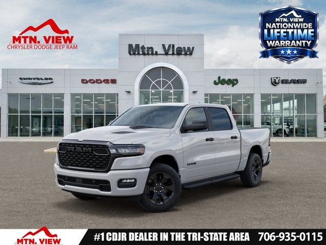 2026 RAM 1500 Express in Bright White Clear-Coat Exterior Paint — front three-quarter view