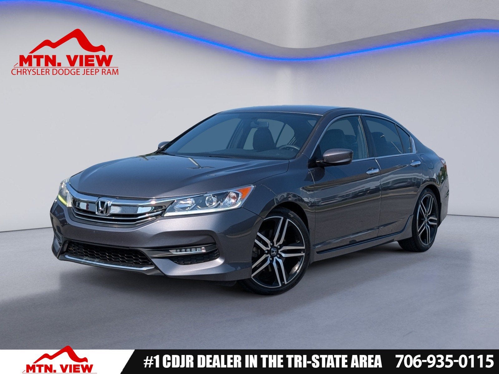 2017 Honda Accord Sport Special Edition in Gray — front three-quarter view