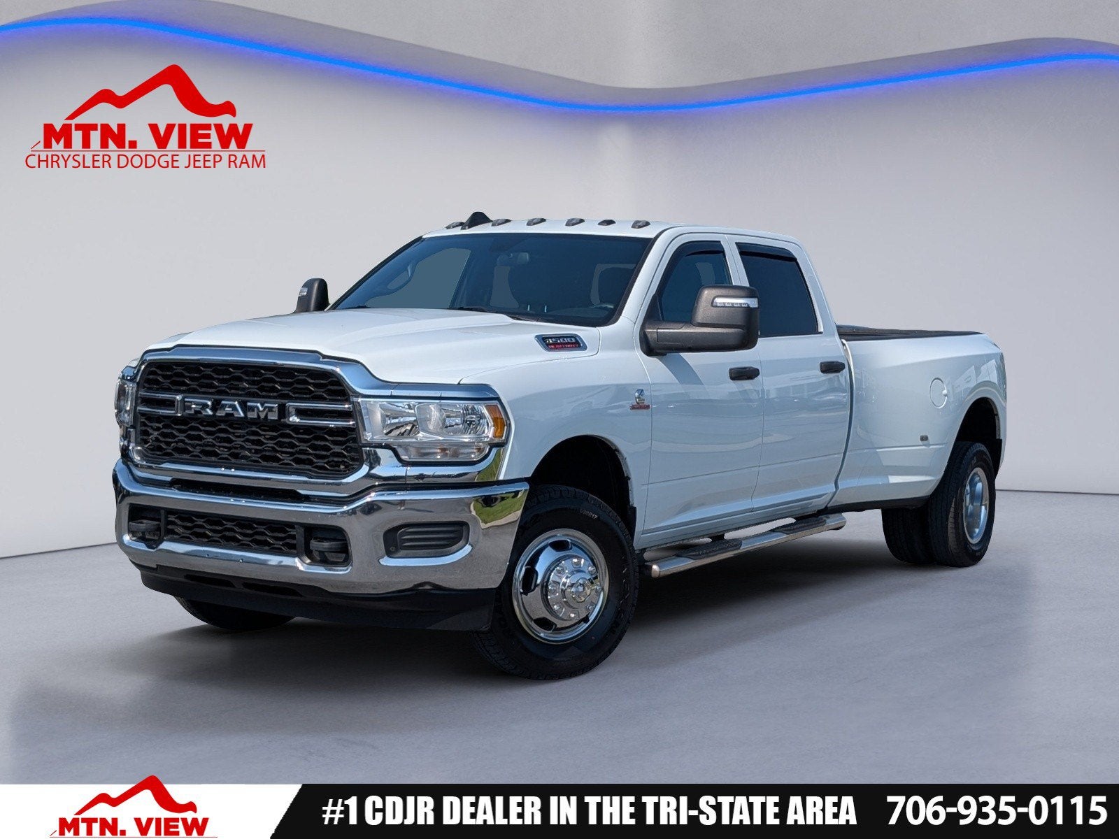 2024 RAM 3500 Tradesman in Bright White Clearcoat — front three-quarter view