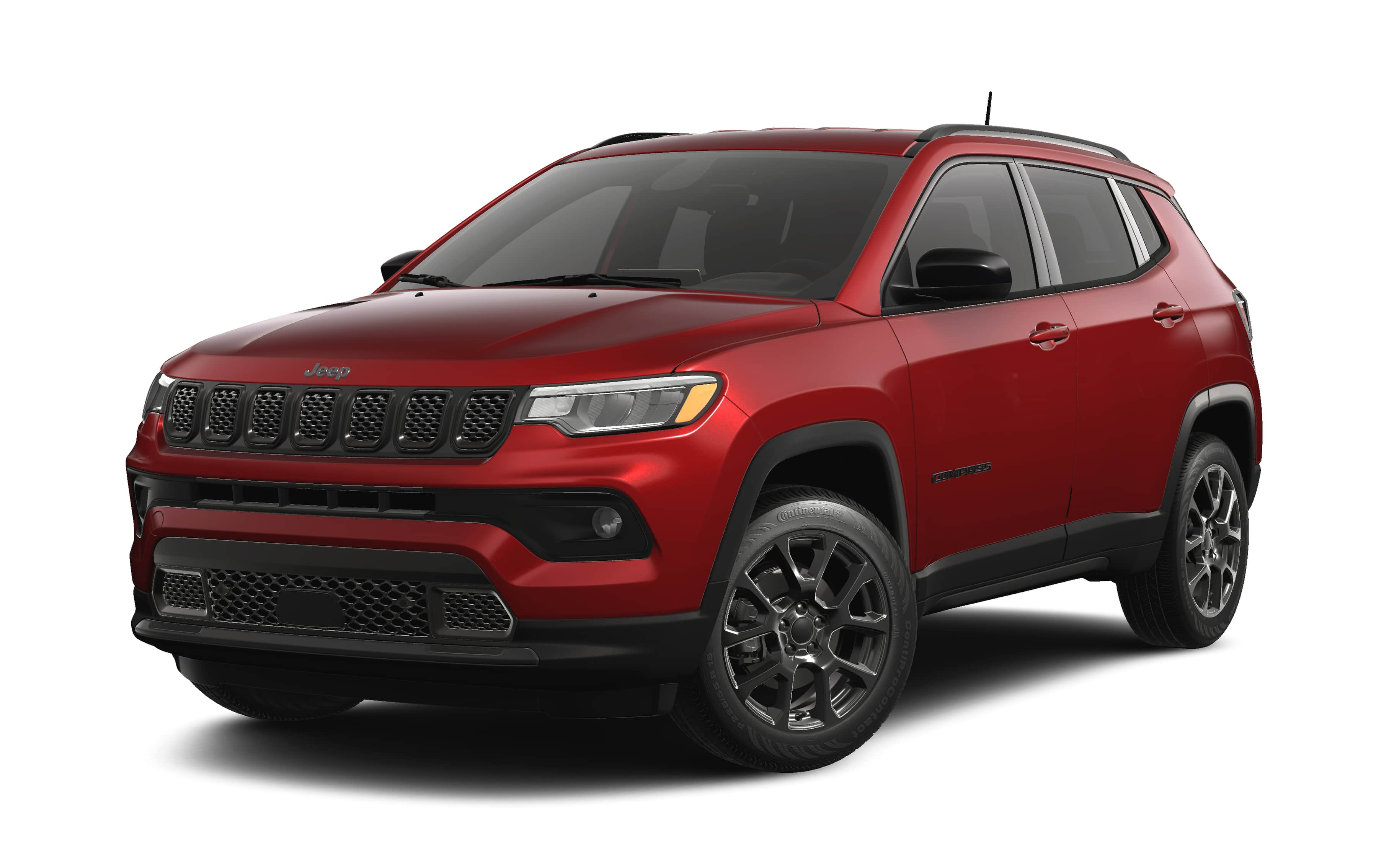 2026 Jeep Compass COMPASS LATITUDE ALTITUDE 4X4 in Red Hot Pearl-Coat Exterior Paint — front three-quarter view